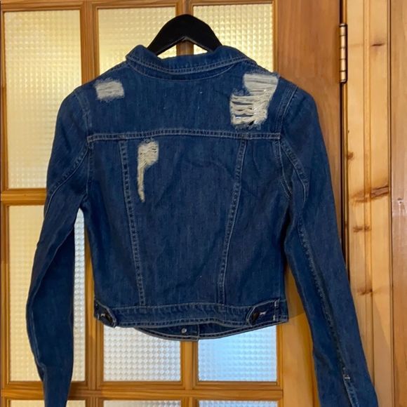 Rachel Roy, distressed denim jacket, size S - Picture 1 of 4